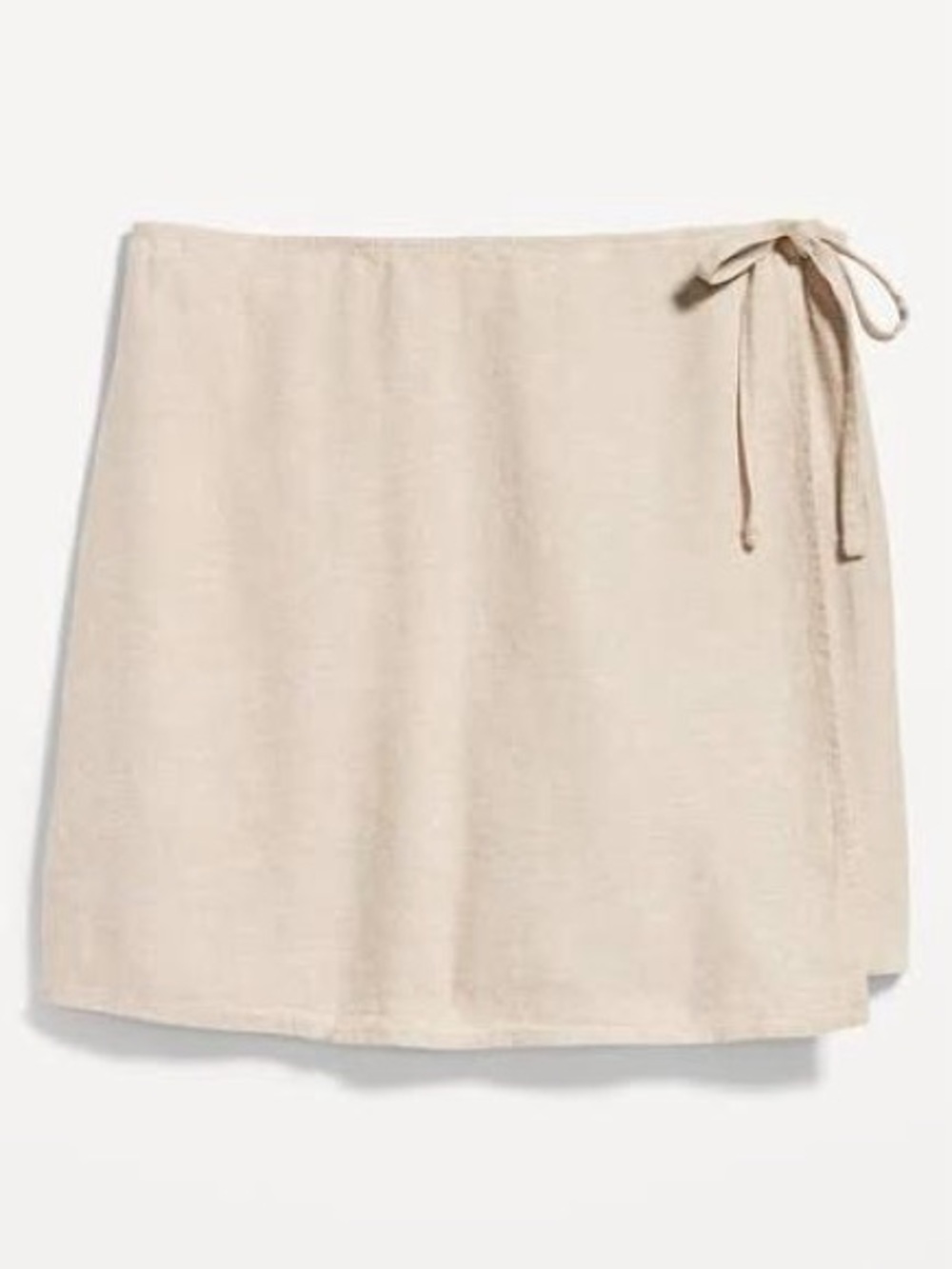 High-Waisted Wrap-Front Mini Skort